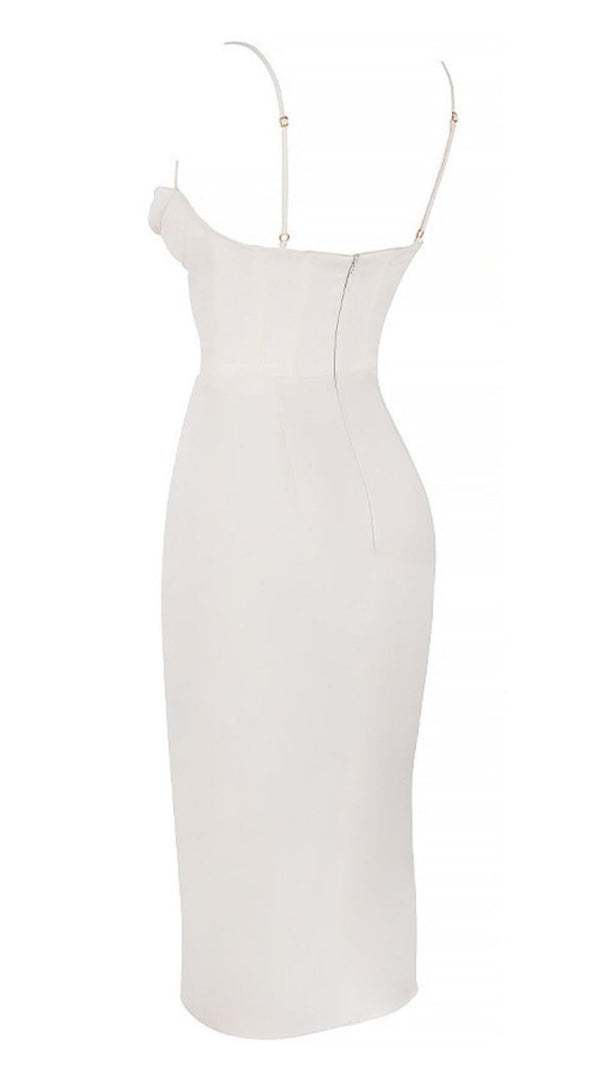 AIIZIE CORSET MIDI DRESS IN WHITE - product image