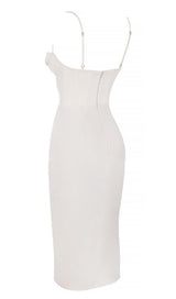 CORSET MIDI DRESS IN WHITE