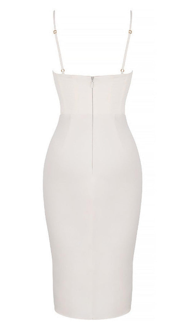 AIIZIE CORSET MIDI DRESS IN WHITE - product image