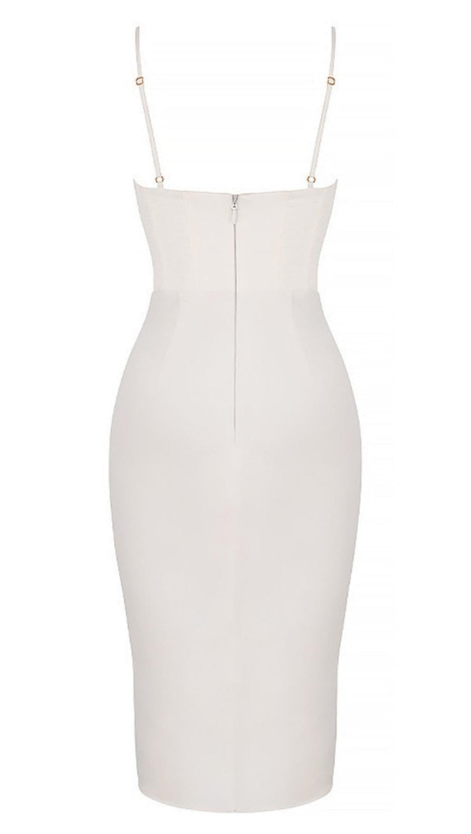 CORSET MIDI DRESS IN WHITE