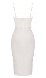 CORSET MIDI DRESS IN WHITE