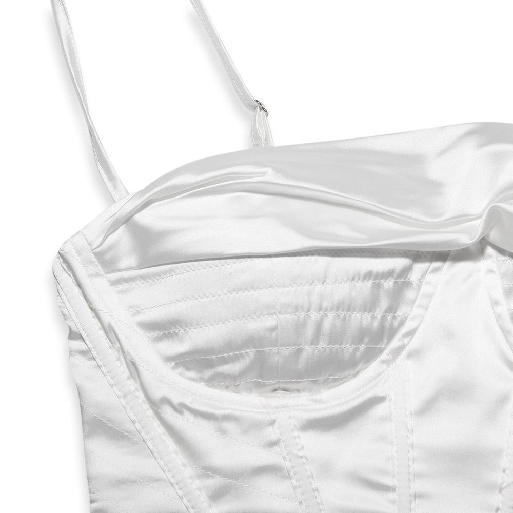 KORSETT-MIDIKLEID IN WEISS