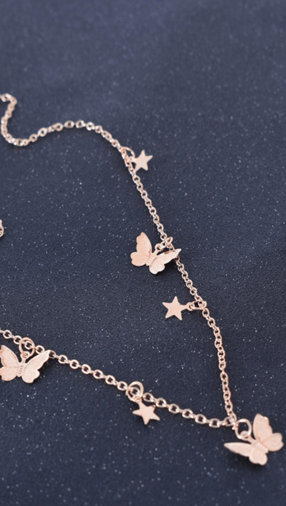 METAL BUTTERFLY TASSEL PENDANT