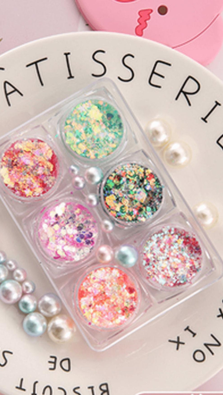 Glitzer-Glitter für Gel-Augen-Make-up. 
