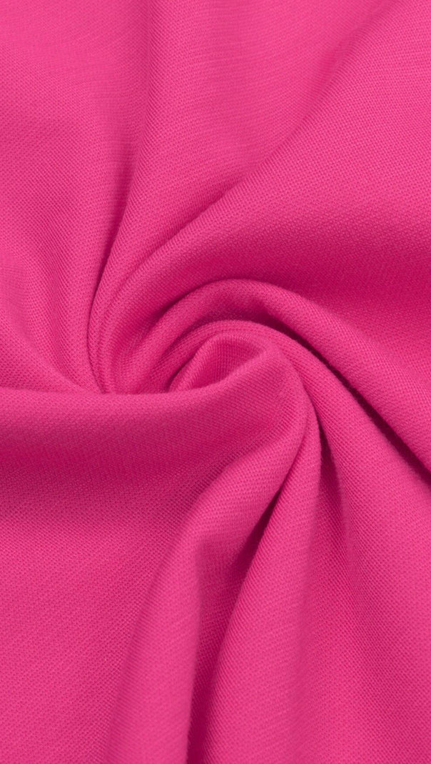 AIIZIE RUFFLE SPLIT MIDI DRESS IN STRONG MAGENTA - product image