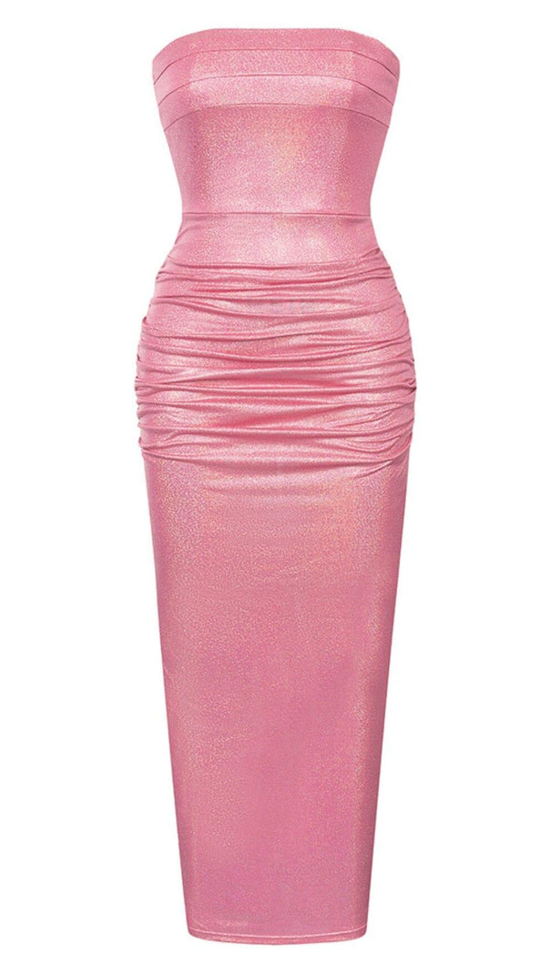 AIIZIE SEQUIN-EMBELLISHED MIDI DRESS IN CORAL PINK - product image