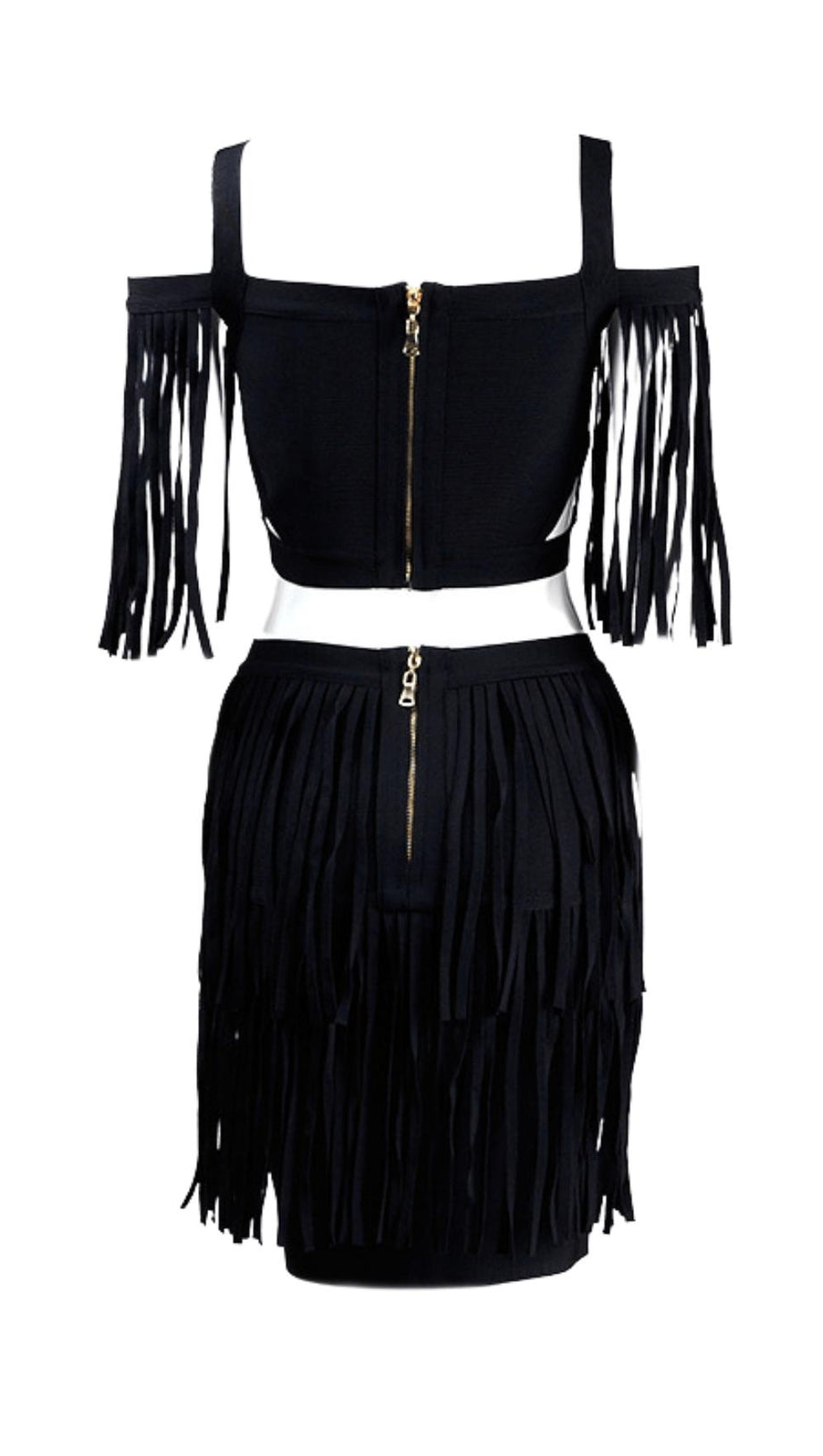 STRAP WAIST RAYON DRESS