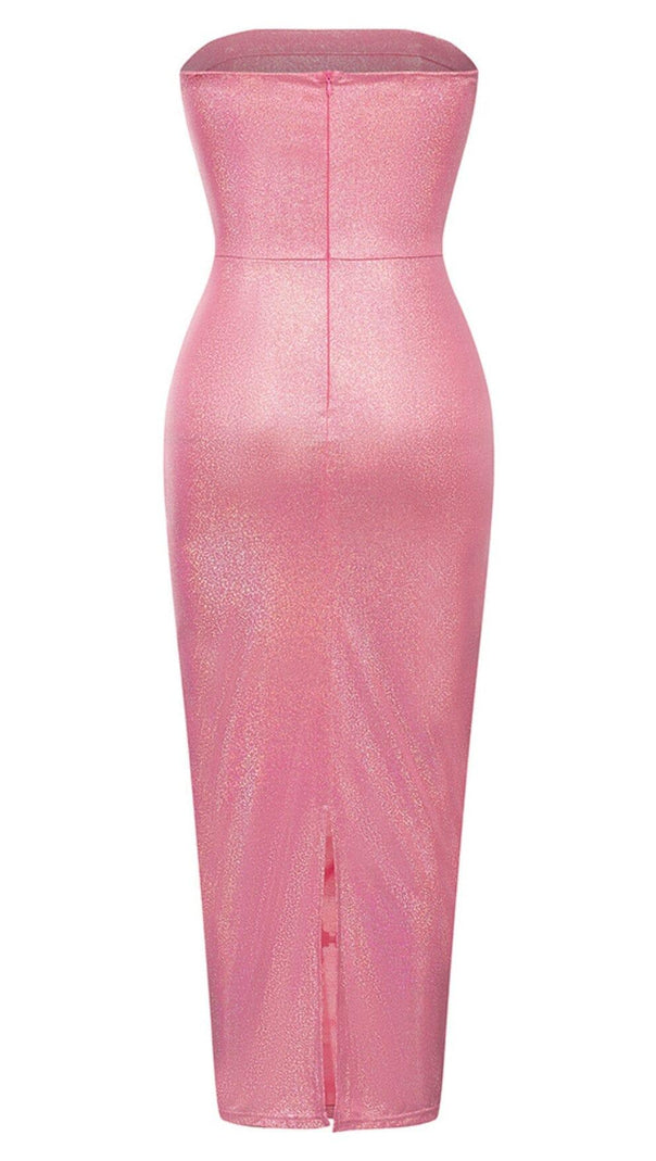 AIIZIE SEQUIN-EMBELLISHED MIDI DRESS IN CORAL PINK - product image