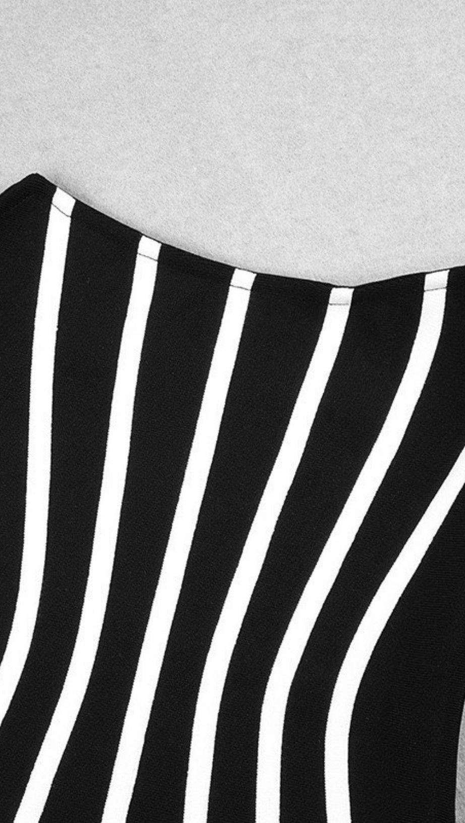 ZEBRA BLACK STRAPLESS FRENCH DRESS