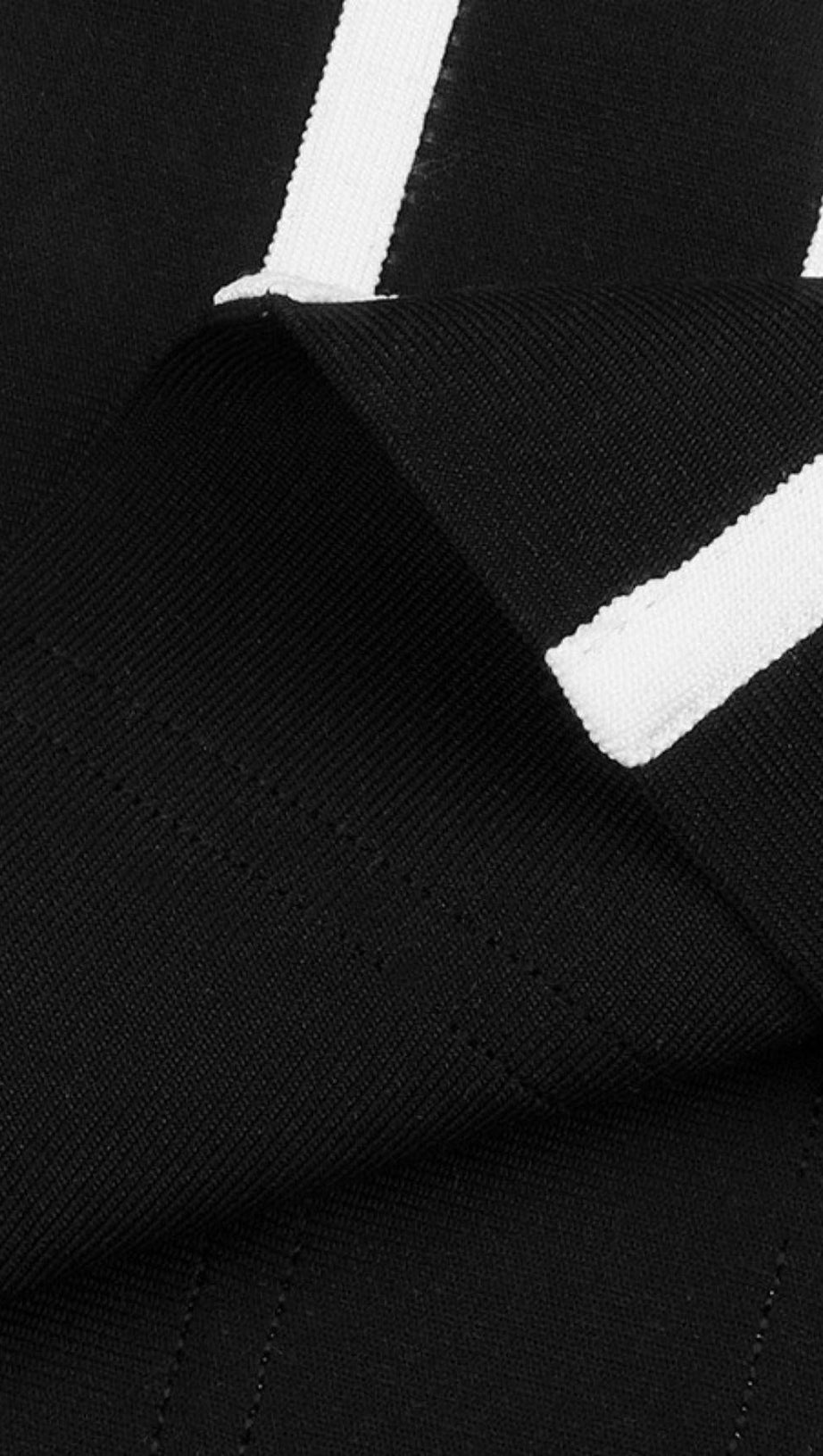 ZEBRA BLACK STRAPLESS FRENCH DRESS