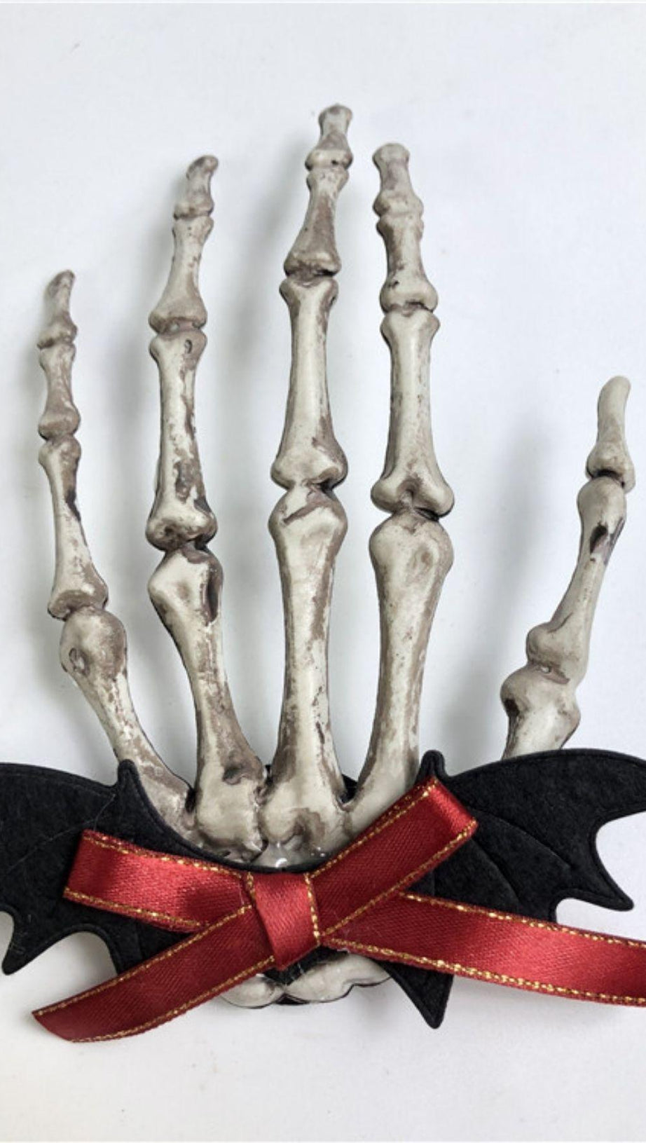 SKULL HAND BONE HAIR CLIP