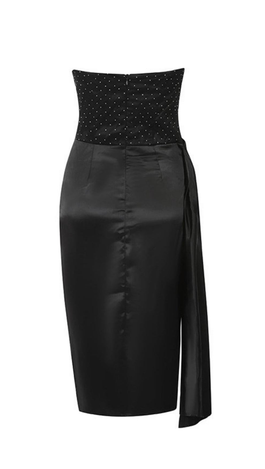 SEQUIN BEADED  LEATHER DRESS