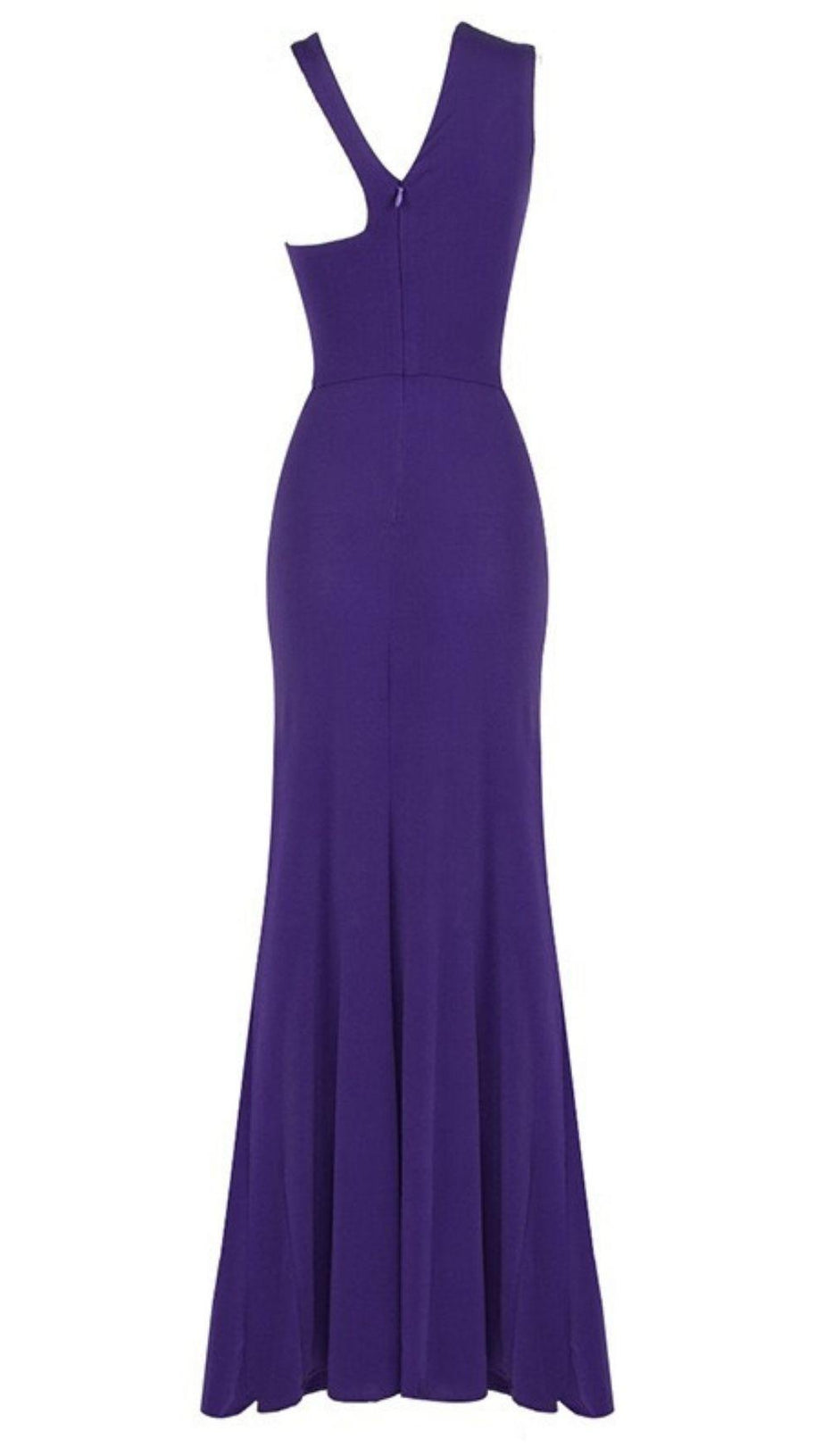 Kleid mit schrägem Kragen und Cut-out