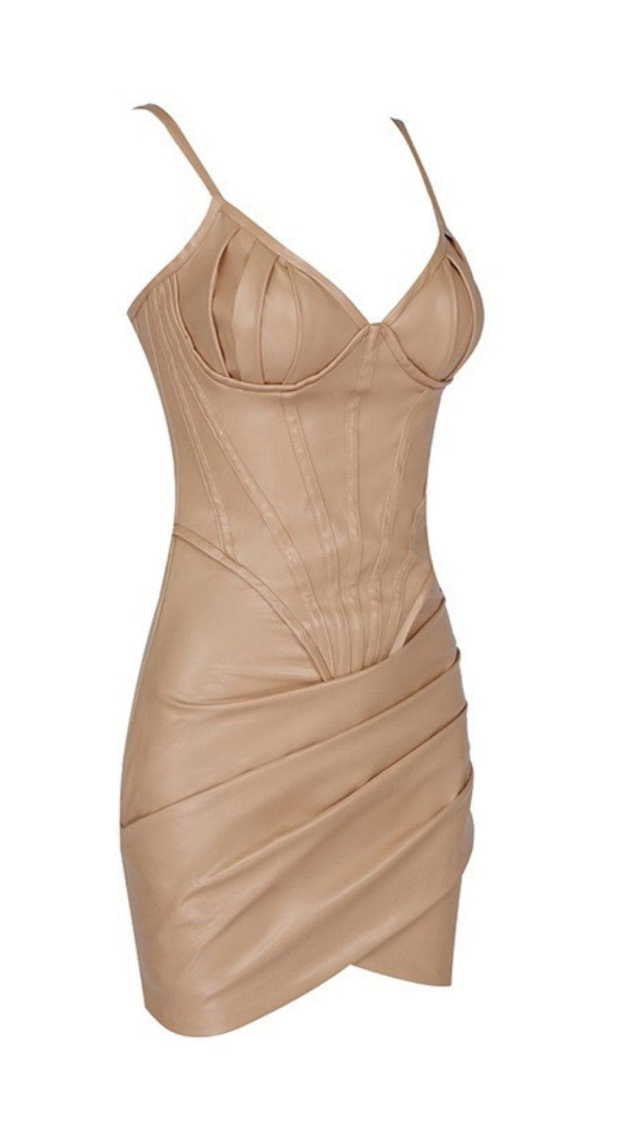 CORSET LEATHER SLING DRESS