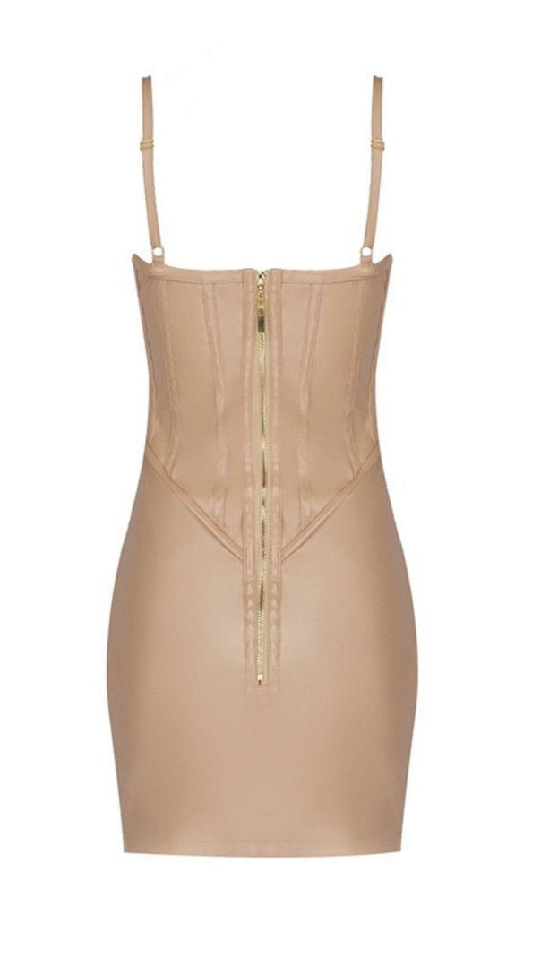 AIIZIE CORSET LEATHER SLING DRESS - product image