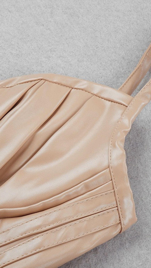 AIIZIE CORSET LEATHER SLING DRESS - product image