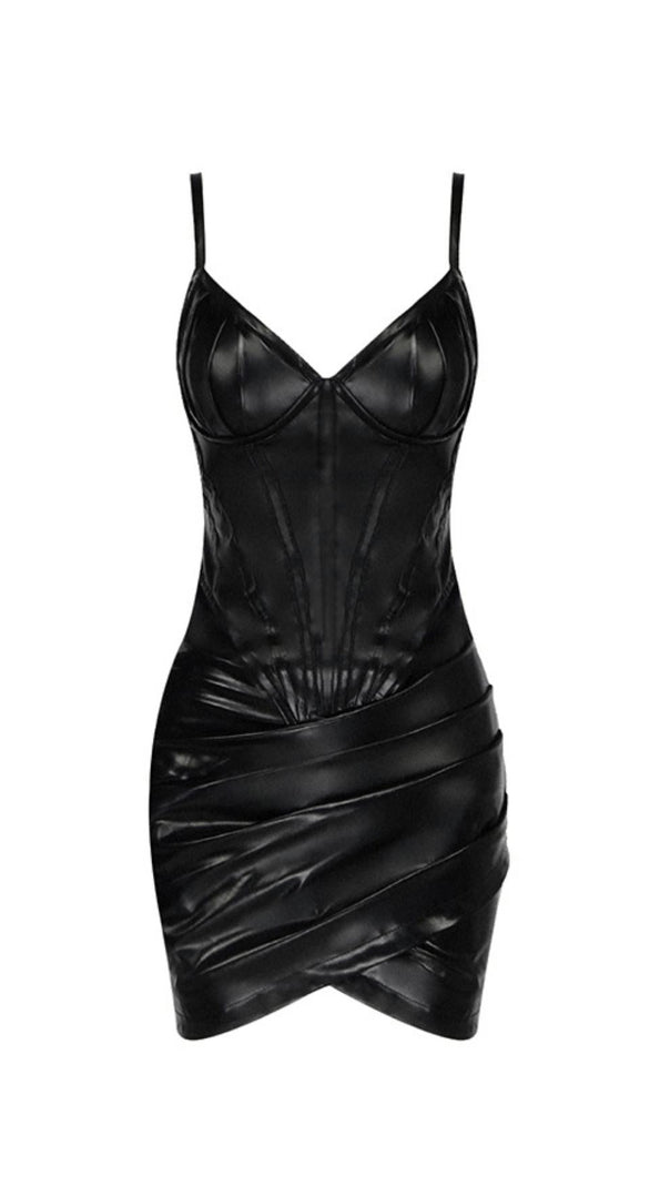 Corset Leather Sling Dress