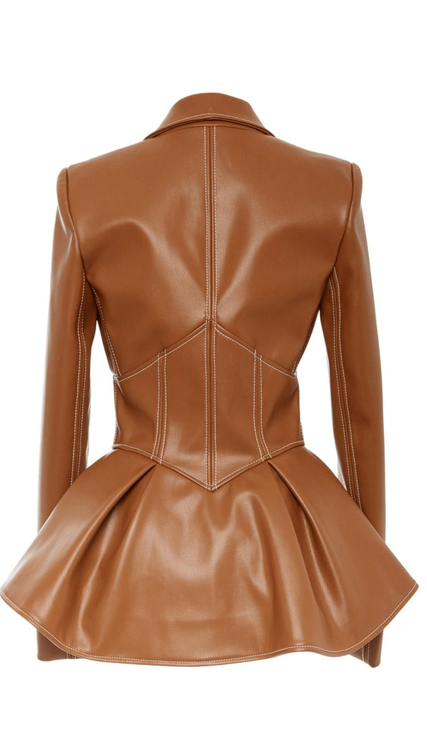 AIIZIE PU JACKET LEATHER COAT - product image