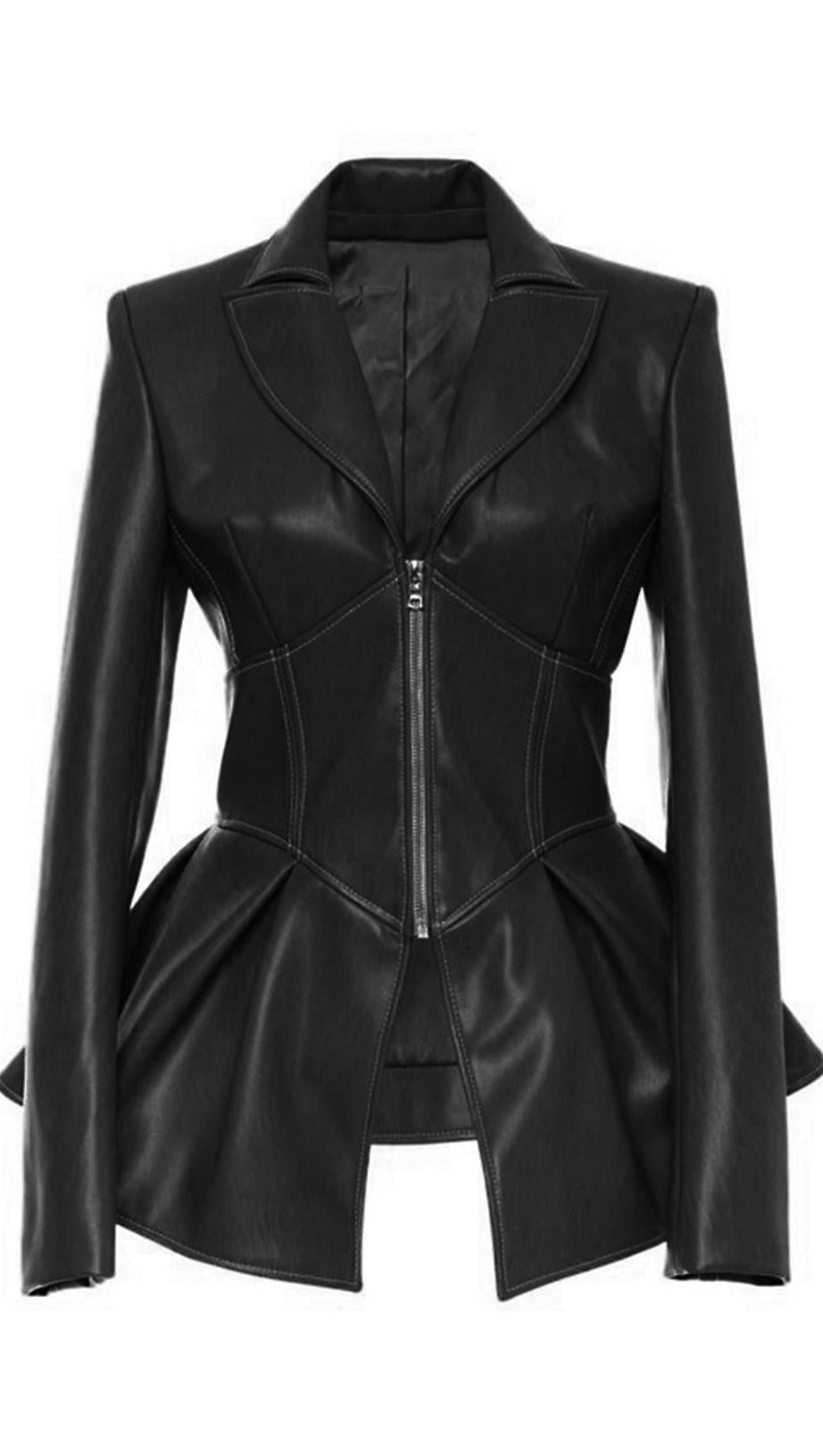 PU-Jacke Ledermantel