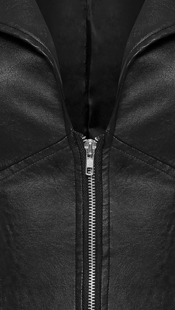 AIIZIE PU JACKET LEATHER COAT - product image