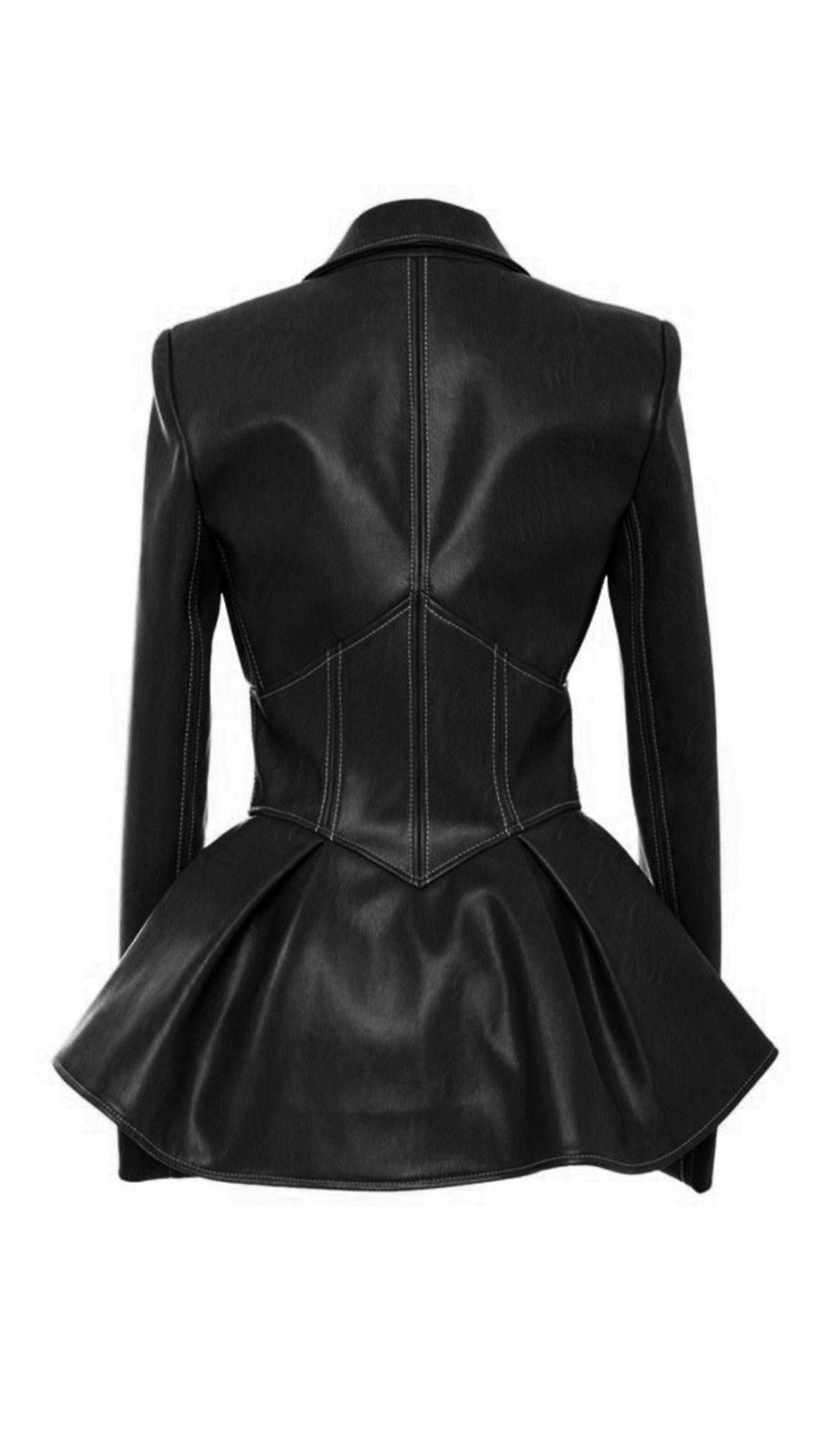 PU-Jacke Ledermantel