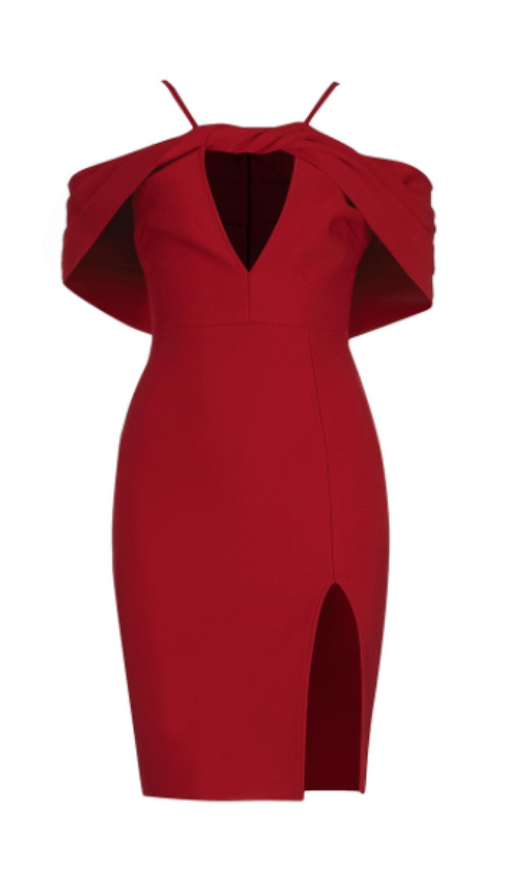 PLEATED BANDAGE DRESS