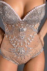 Asimina Transparent Glitter Mesh Bodysuit