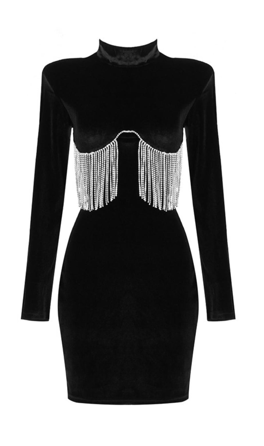 Abito blazer con frange metalliche