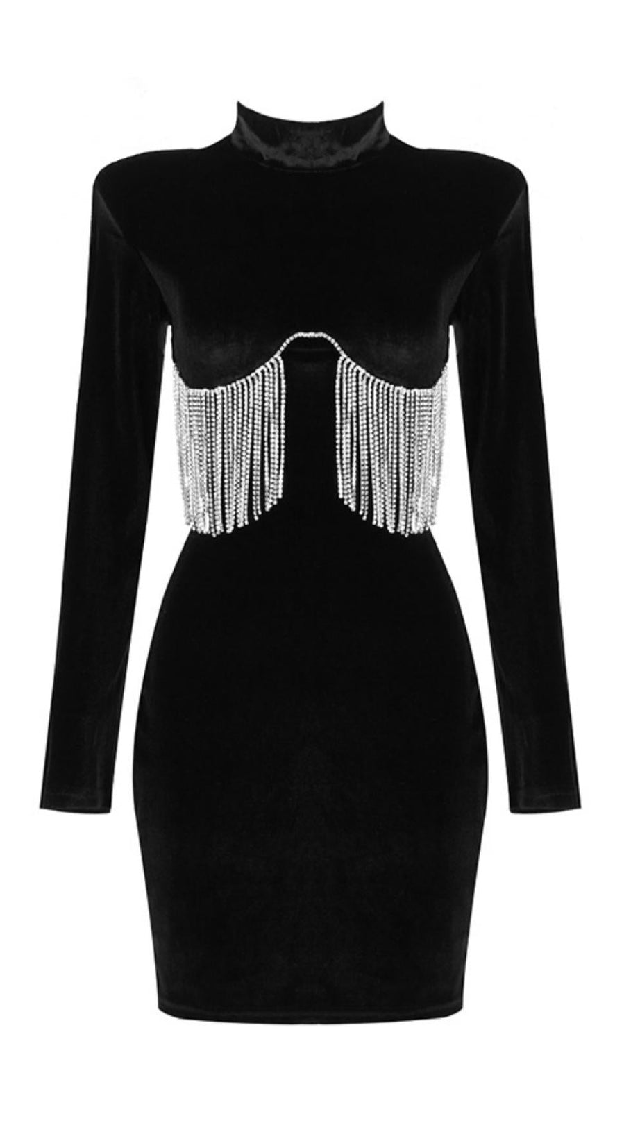 METAL FRINGED BLAZER DRESS
