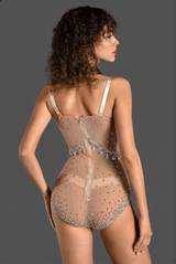 Asimina Transparent Glitter Mesh Bodysuit