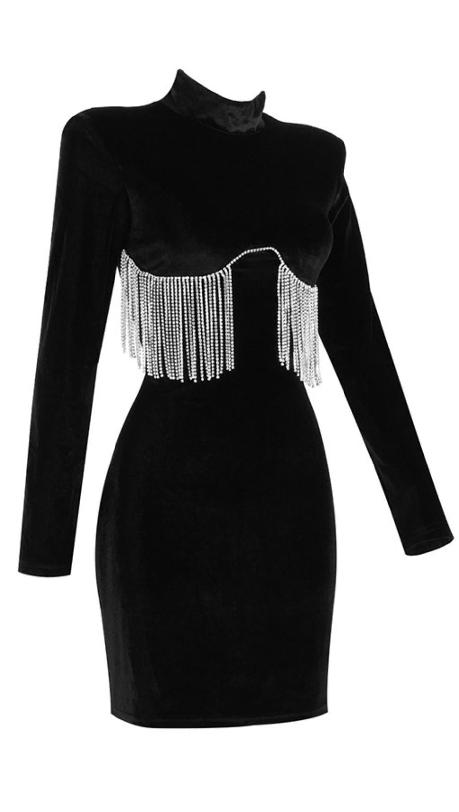 METAL FRINGED BLAZER DRESS