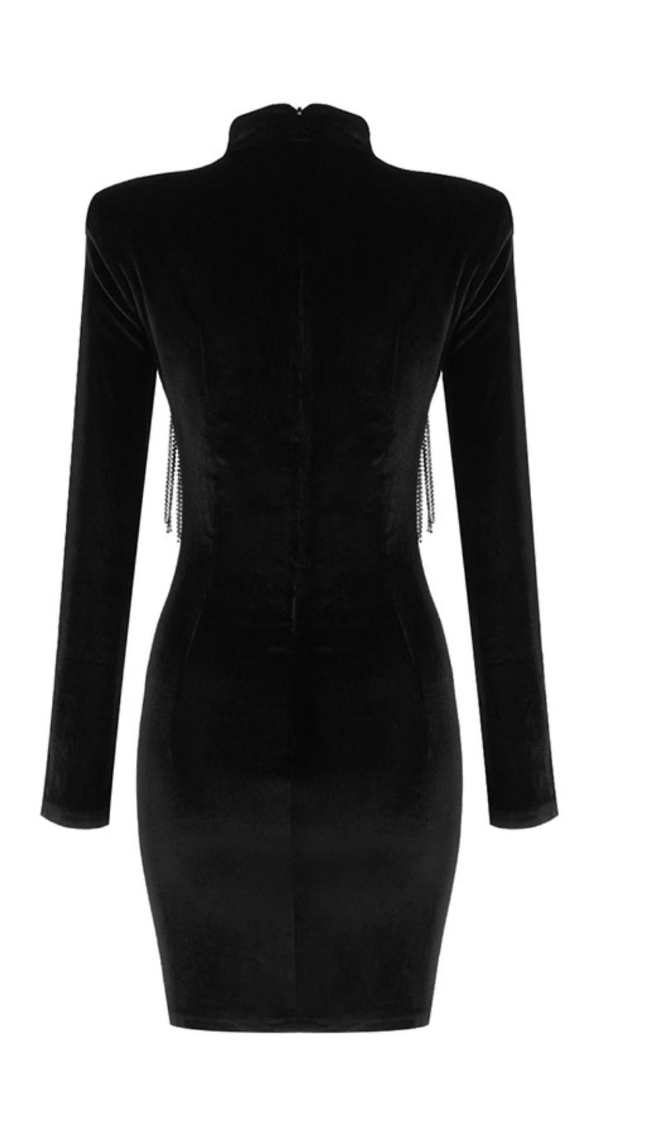 METAL FRINGED BLAZER DRESS