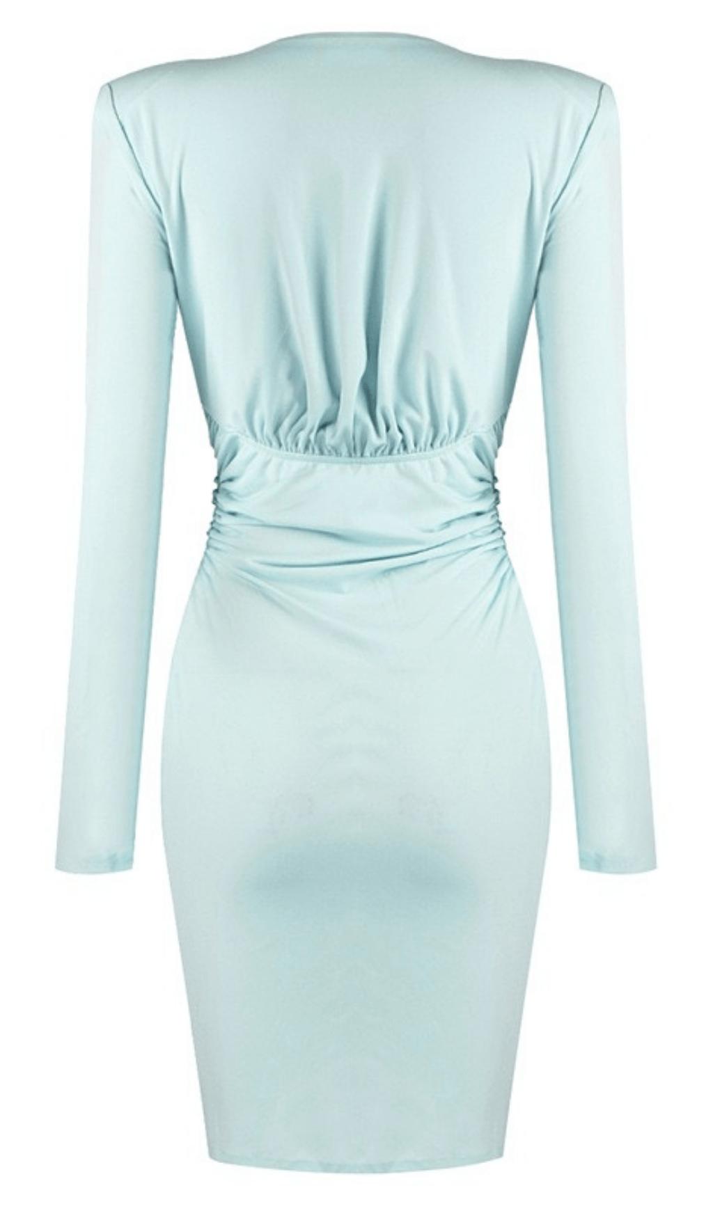 Long sleeve slim blazer dress