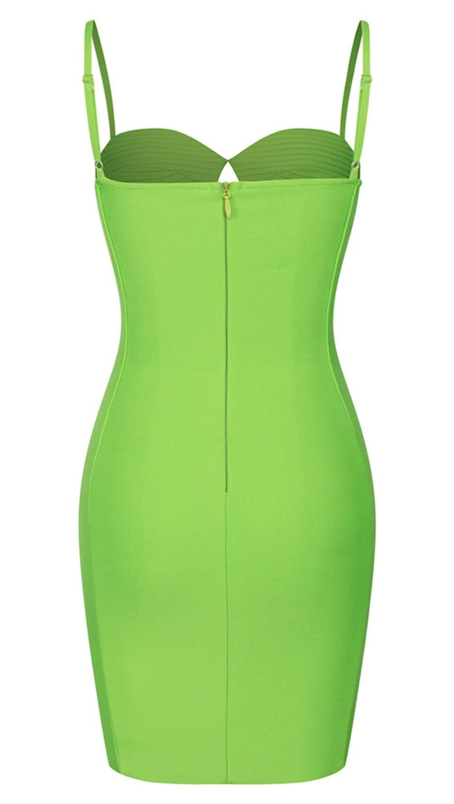 CUT OUT BODYCON MINI DRESS IN LIME