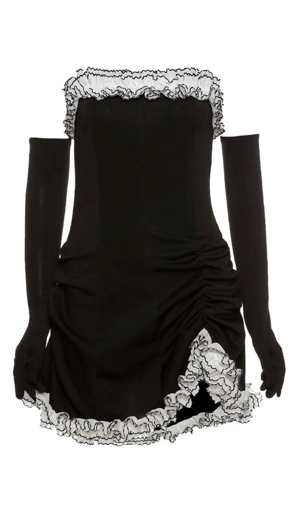 IRREGULAR EMBROIDERED LACE DRESS