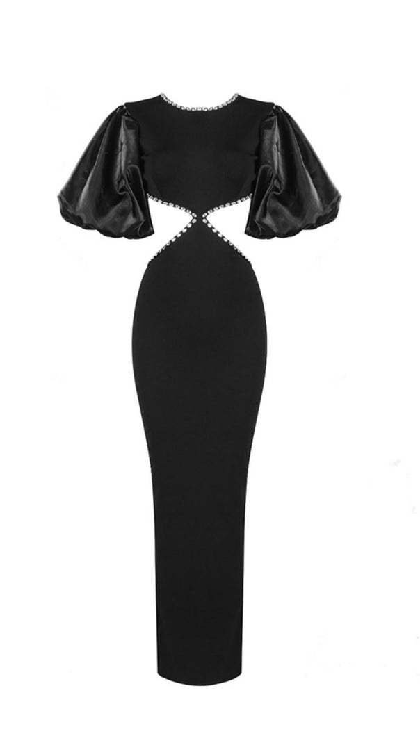 AIIZIE CUT OUT MAXI DRESS IN BLACK - product image