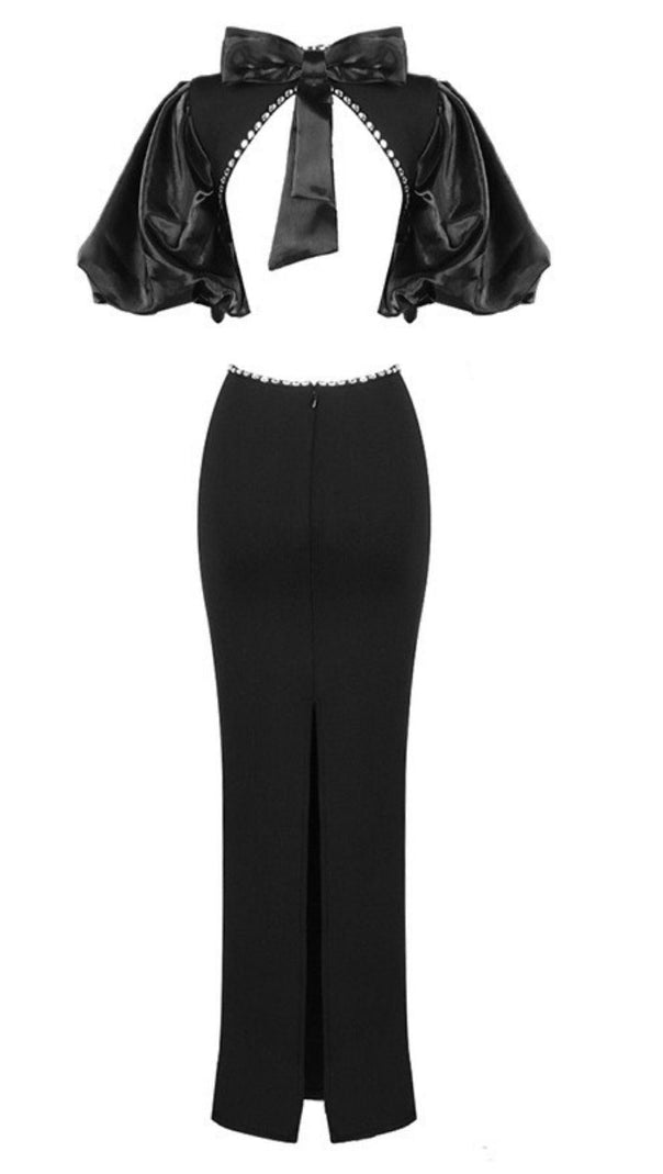 AIIZIE CUT OUT MAXI DRESS IN BLACK - product image