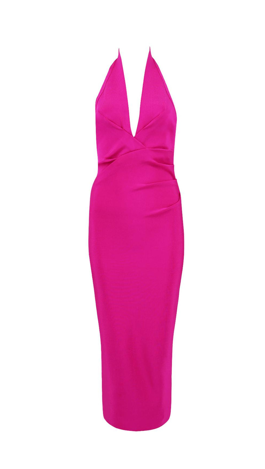 Neckholder-Bandage-Abendkleid 