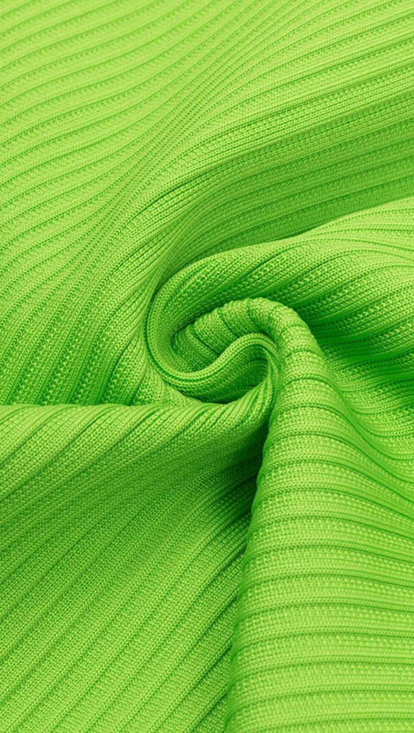 AIIZIE CUT OUT BODYCON MINI DRESS IN LIME - product image