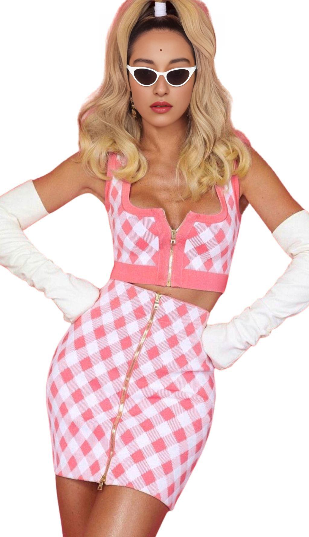 GEOMETRIC PATTERN SKIRT SUIT