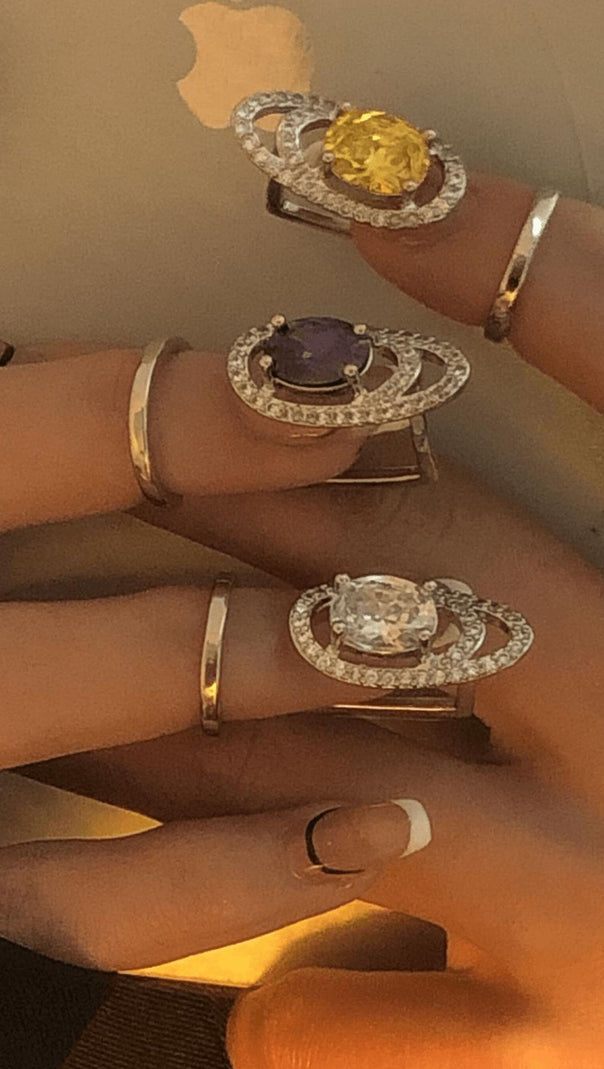 AIIZIE GEMSTONE FINGERTIP RING - product image