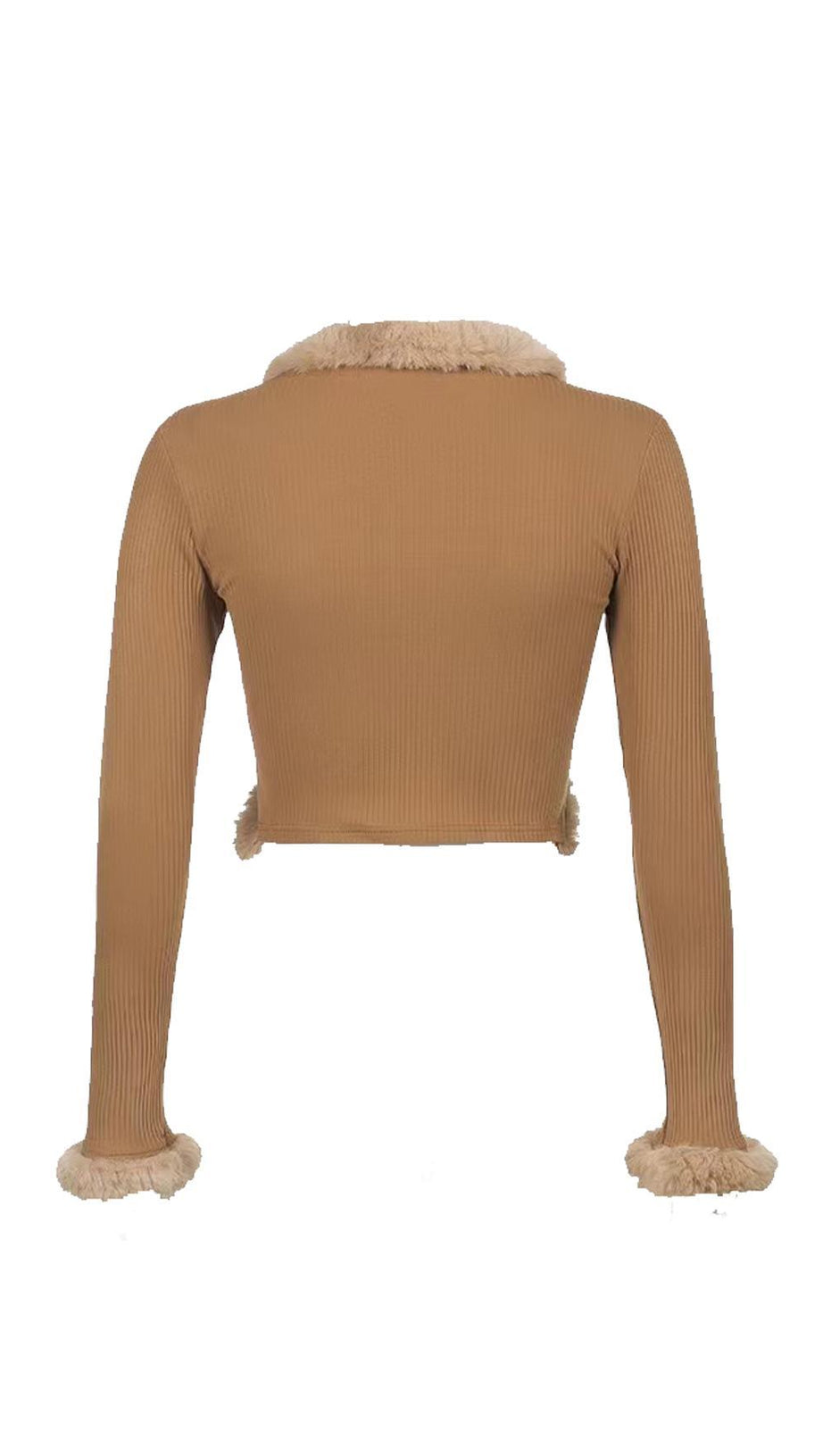 FURRY LACE CARDIGAN TOP