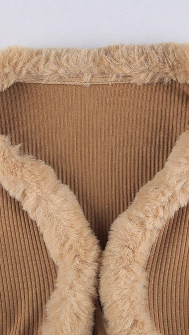 AIIZIE FURRY LACE CARDIGAN TOP - product image
