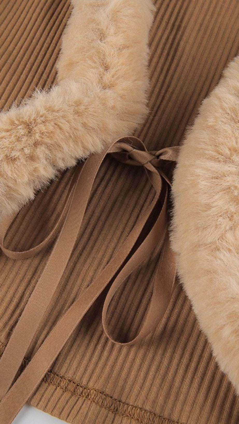 FURRY LACE CARDIGAN TOP