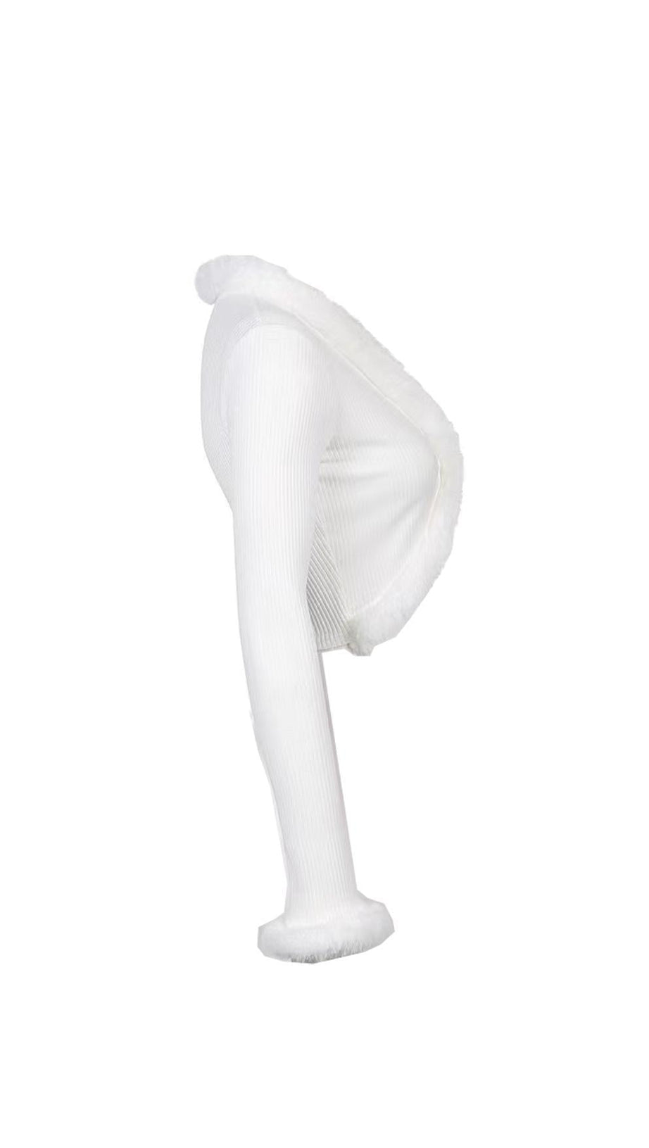 FURRY LACE CARDIGAN TOP