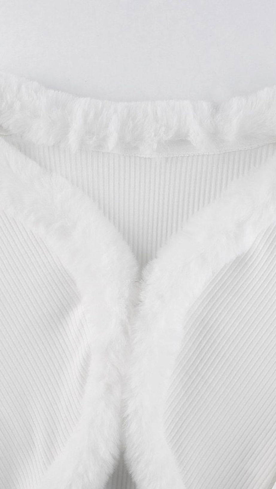 FURRY LACE CARDIGAN TOP