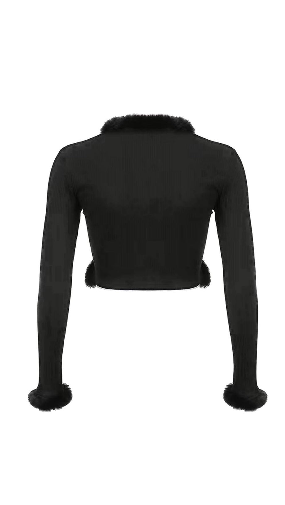FURRY LACE CARDIGAN TOP