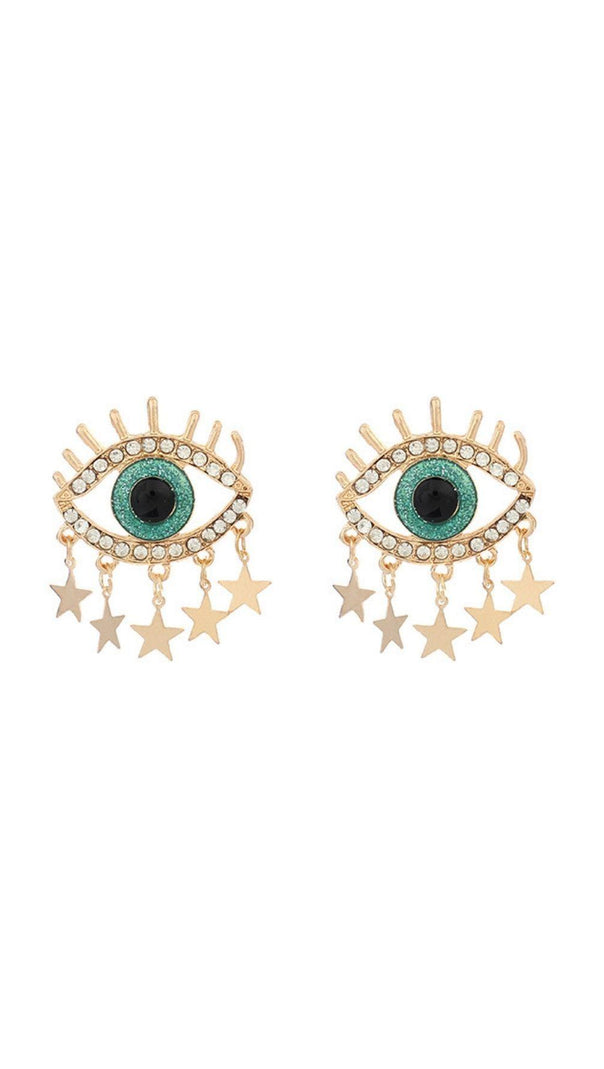 AIIZIE DEVIL'S EYE TASSEL EARRINGS - product image