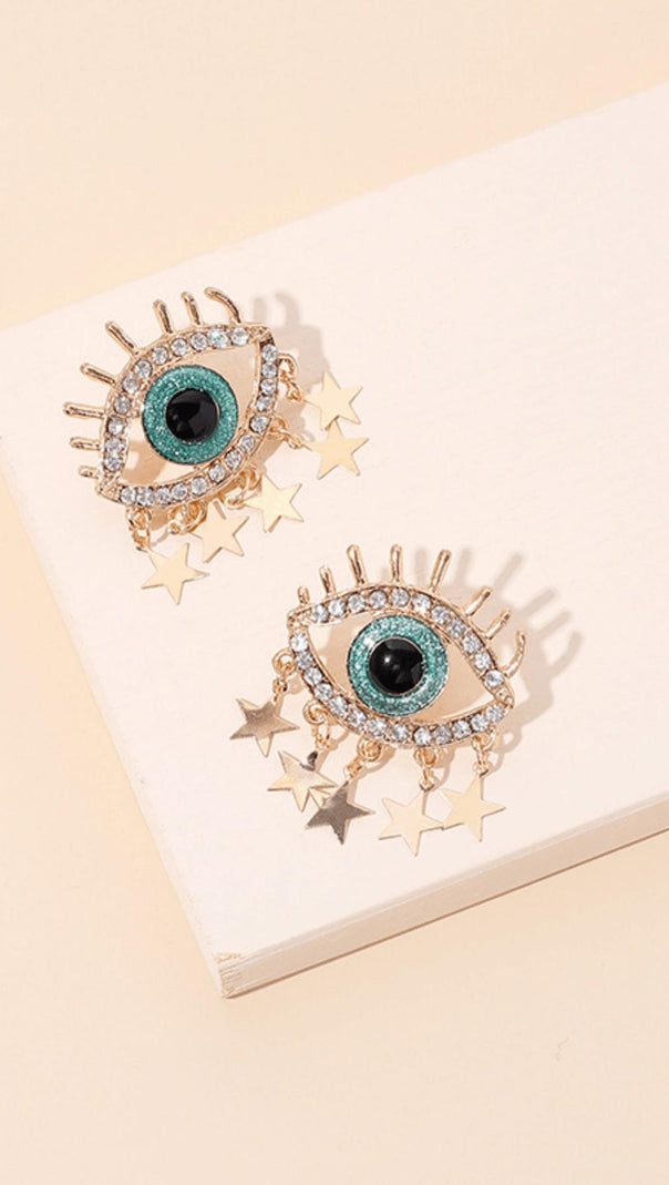 AIIZIE DEVIL'S EYE TASSEL EARRINGS - product image