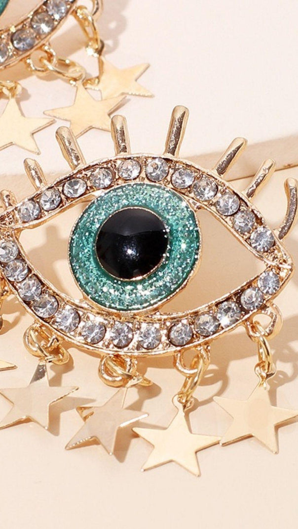 AIIZIE DEVIL'S EYE TASSEL EARRINGS - product image